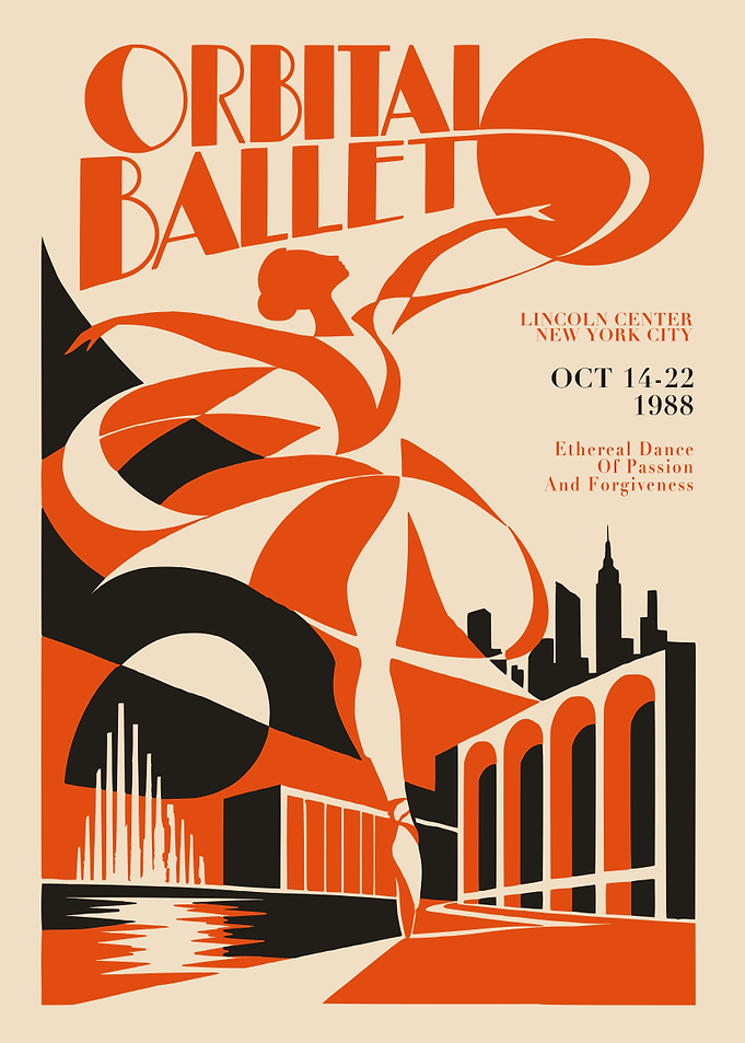 Orbital Ballet Vintage Poster