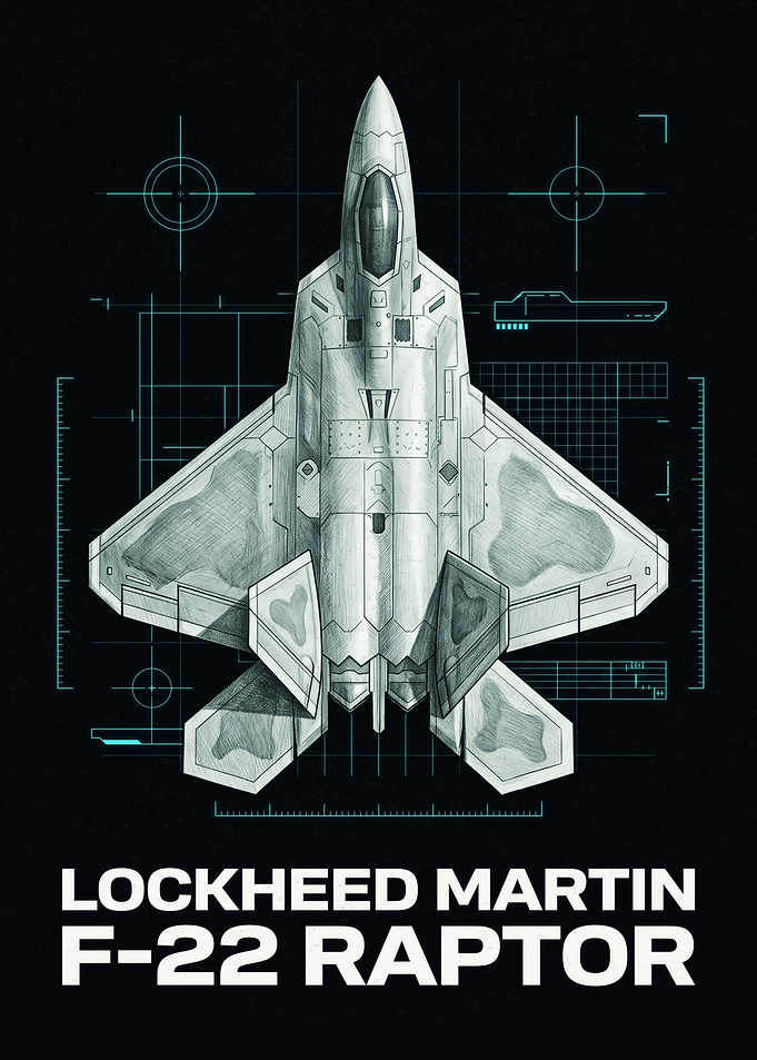 Lockheed Martin F-22 Raptor Blueprint