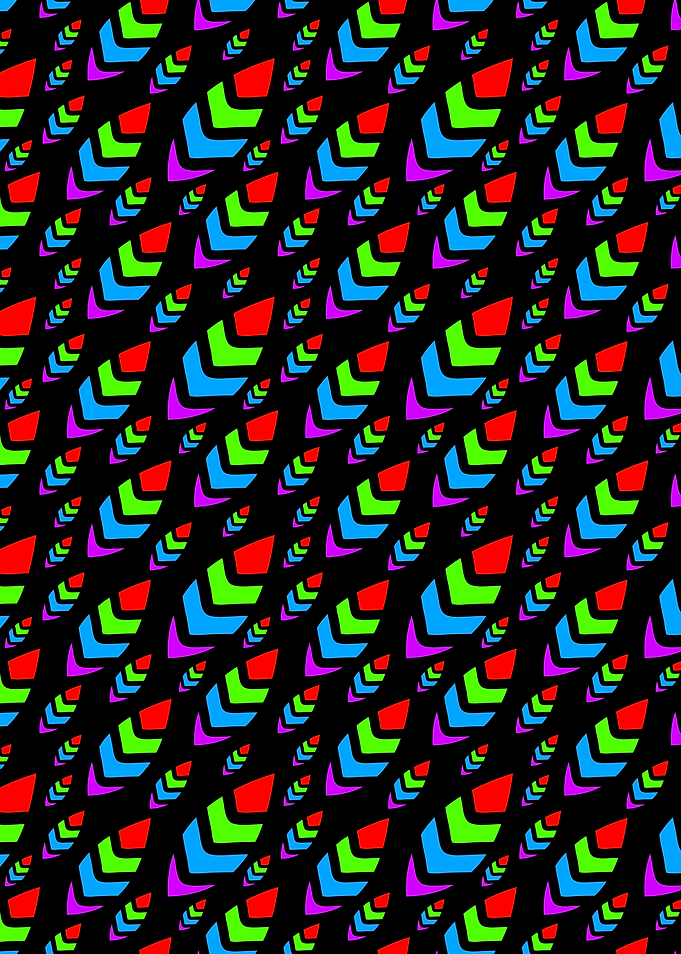 Vibrant Neon Chevron Pattern