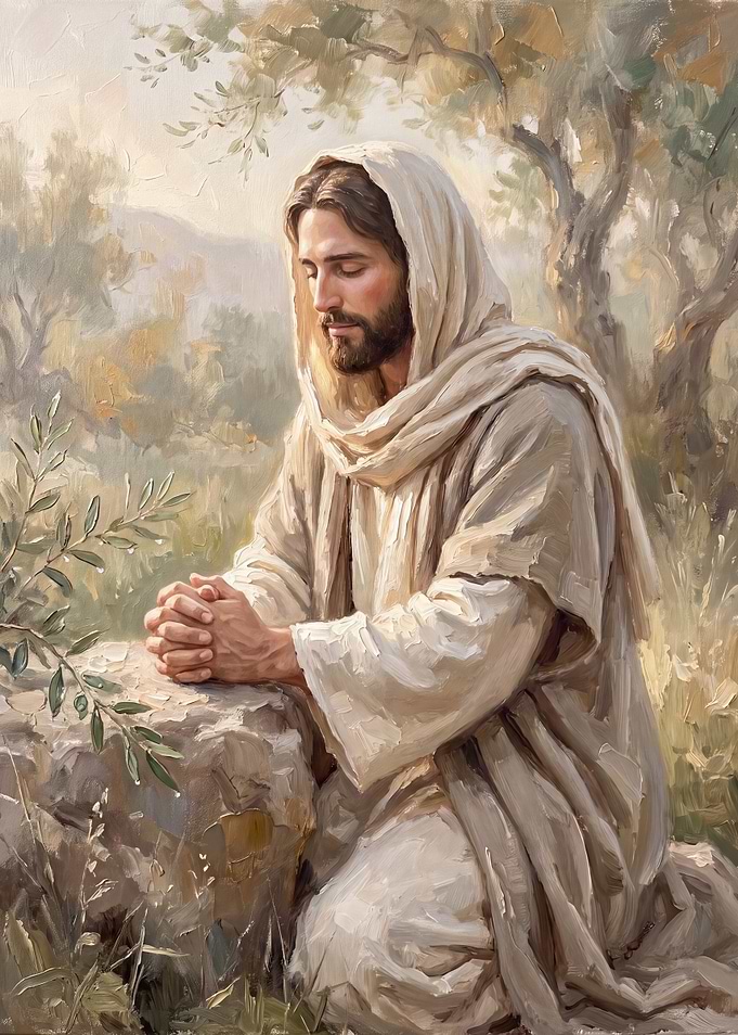 Jesus Praying in Gethsemane Painting