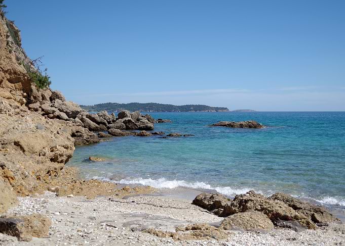 Rocky Mediterranean Beach Shoreline