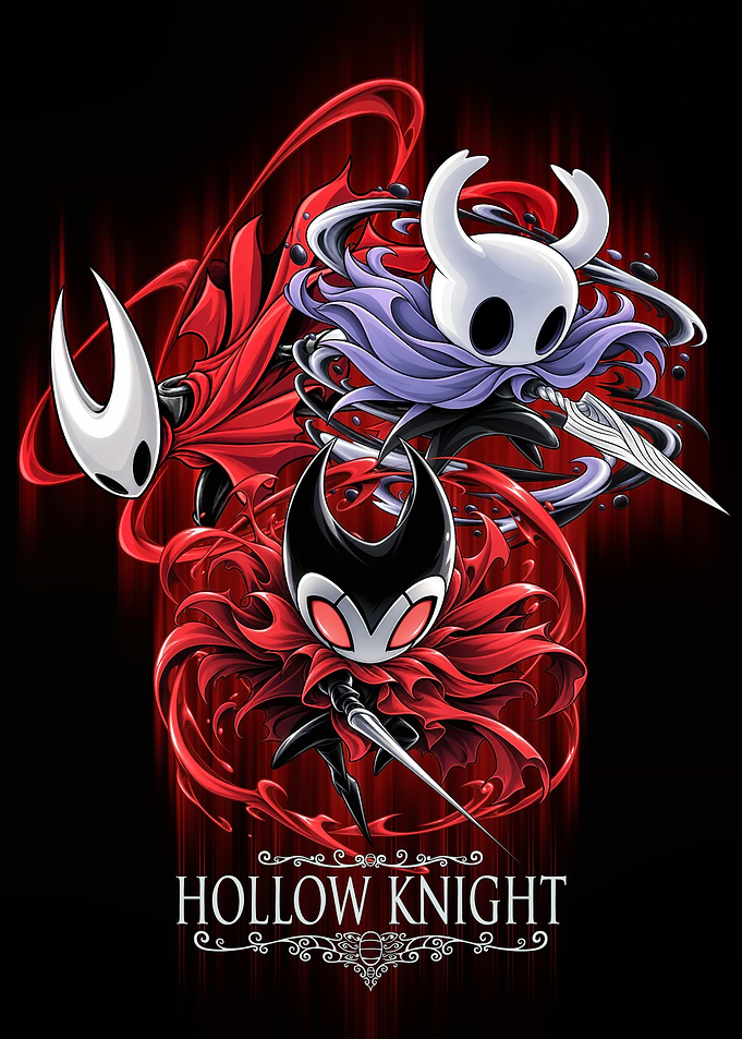 Hollow Knight Trio Character Illustration