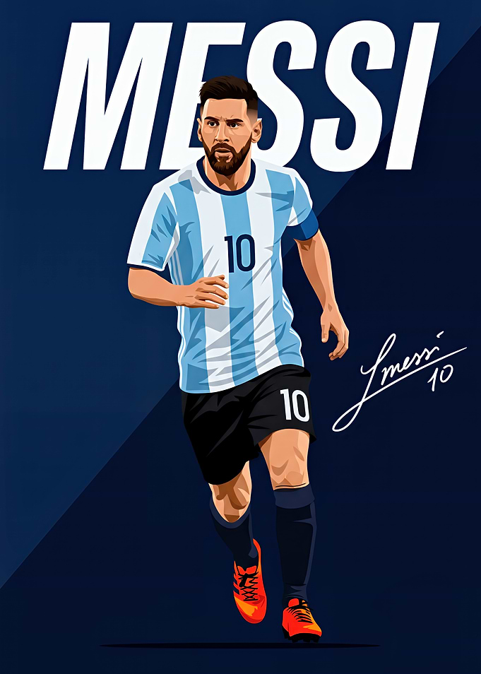 Lionel Messi Argentina Soccer Poster
