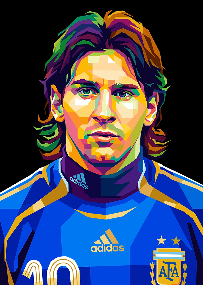 Lionel Messi WPAP Pop Art Portrait