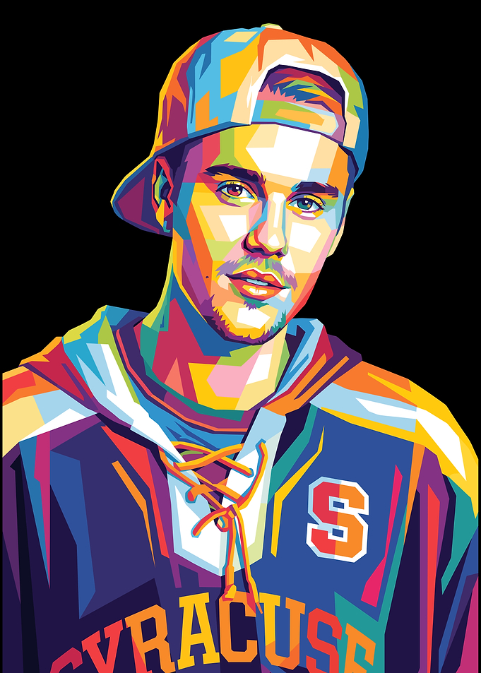 Justin Bieber WPAP Pop Art