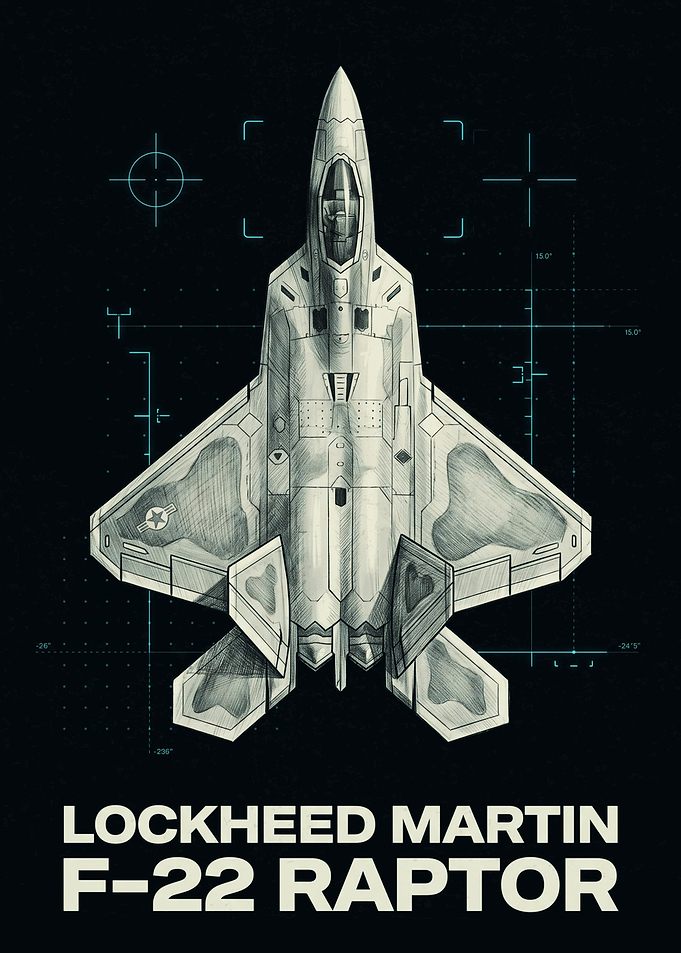 Lockheed Martin F-22 Raptor Blueprint