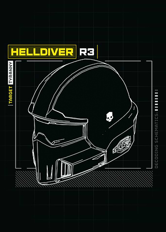 Helldivers II - T2 Helmet Schematic in Electric Yellow