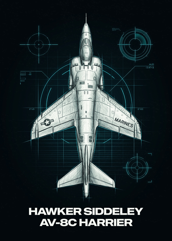 Hawker Siddeley AV-8C Harrier Blueprint