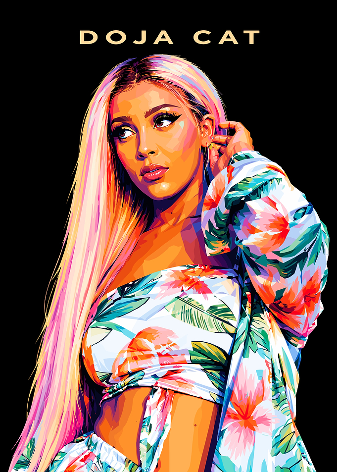 Doja Cat Pop Art Portrait