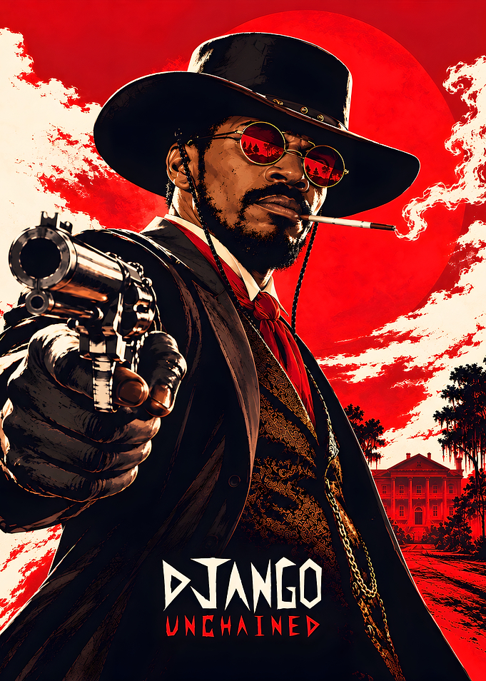 Django Unchained Western Revenge Movie Poster
