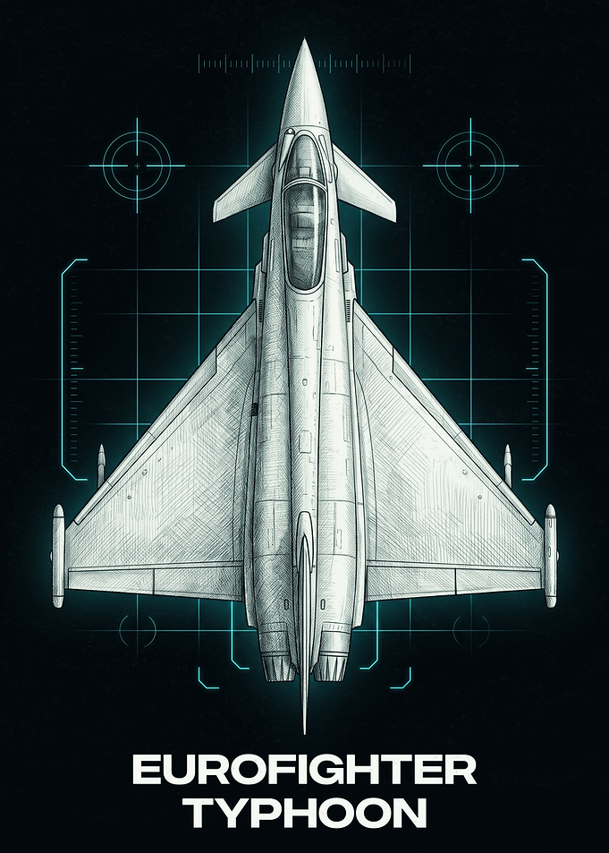 Eurofighter Typhoon Technical Blueprint Poster