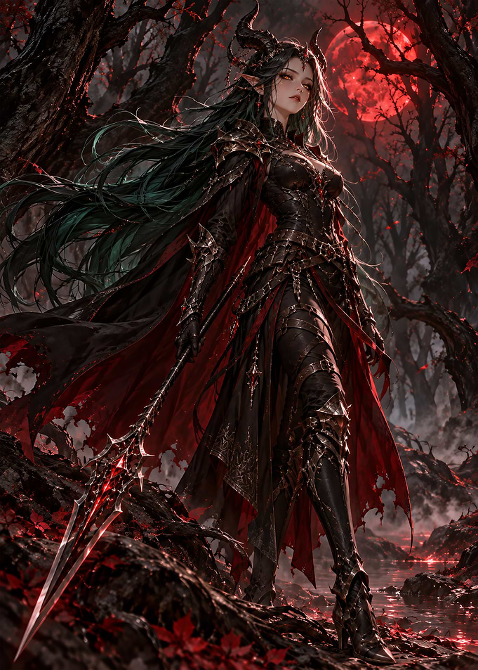 Dark Fantasy Demon Warrior Princess