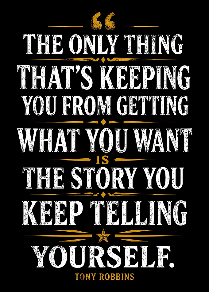 Tony Robbins Inspirational Quote Poster