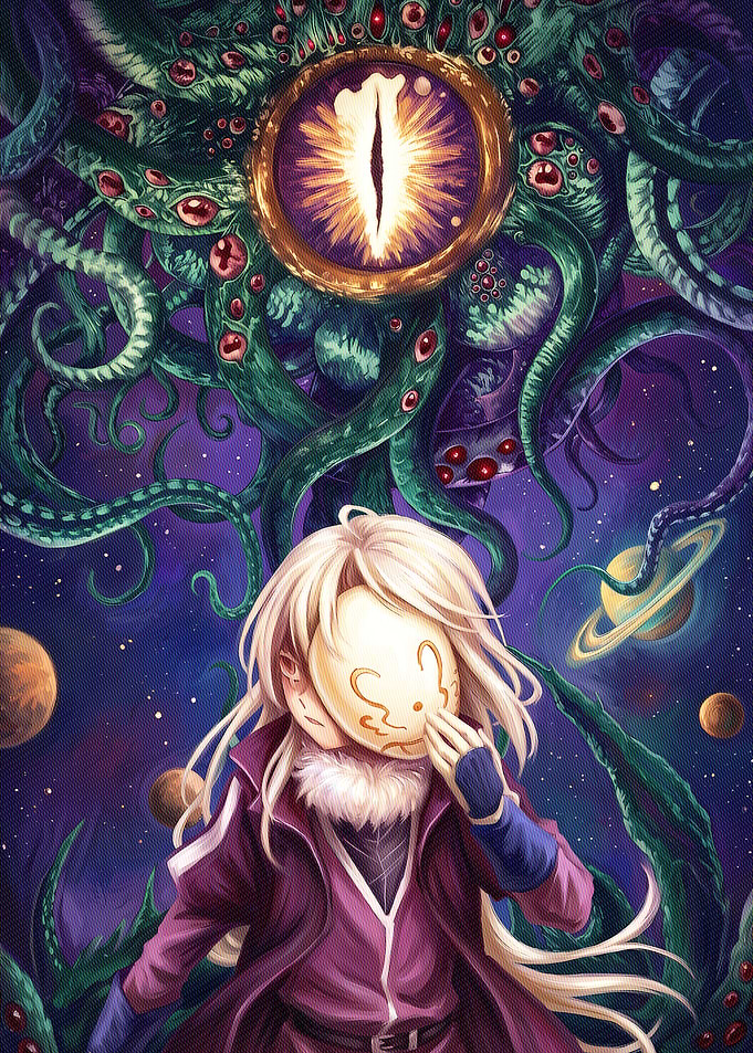 Cosmic Horror Anime Character Illustration