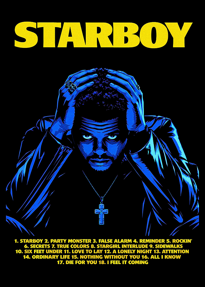 The Weeknd Starboy Album Poster