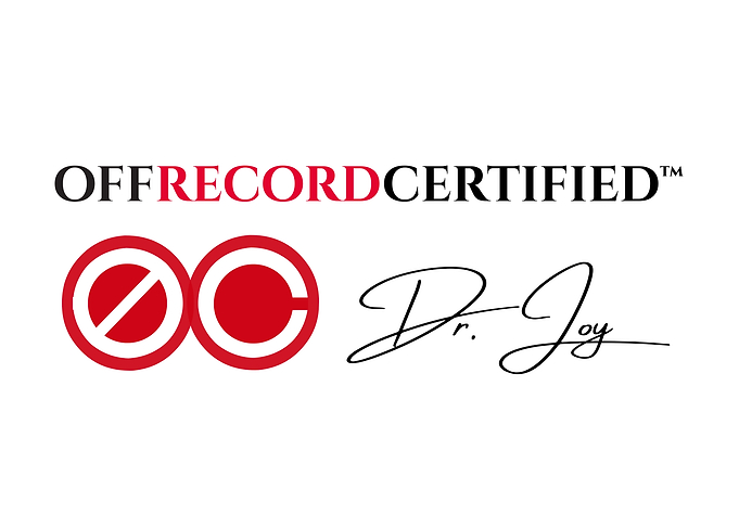Off Record Certified Trademark with Logo and Signature