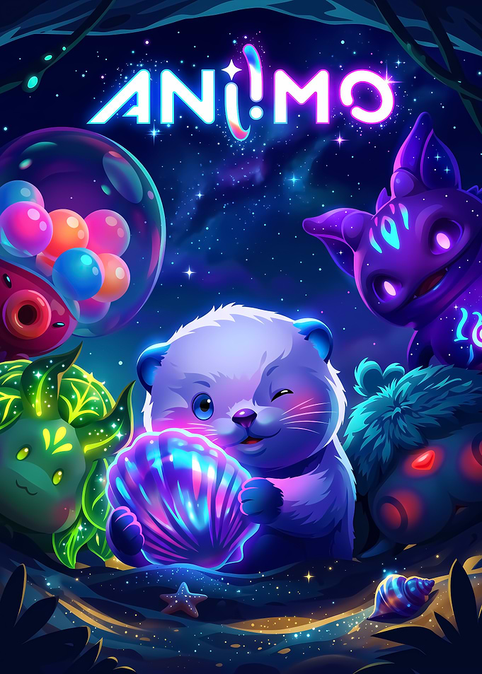 Animo Neon Fantasy Creature Poster