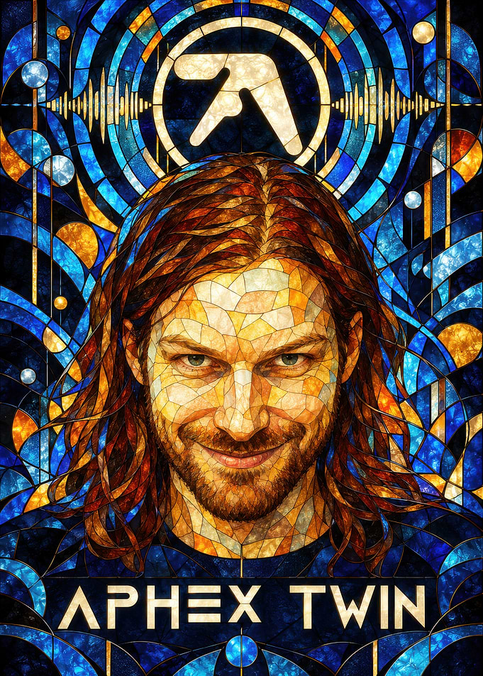 Aphex Twin Stained Glass Portrait