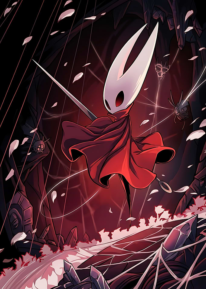 Hornet from Hollow Knight in Deepnest