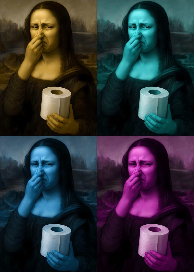 Mona Lisa Toilet Paper Pop Art