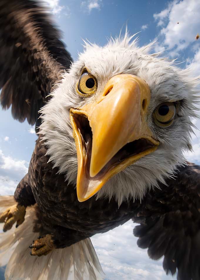 Close-up Portrait of a Bald Eagle
