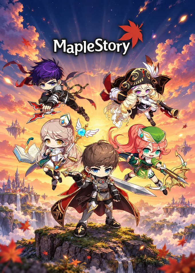 MapleStory Chibi Character Group Poster