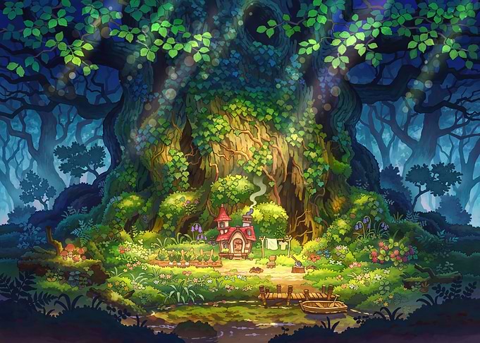 Whimsical Cottage Inside Giant Tree