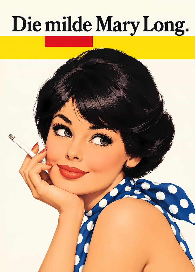 Vintage Die Milde Mary Long Poster