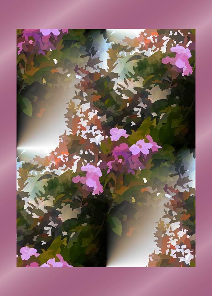Abstract Floral Garden Art