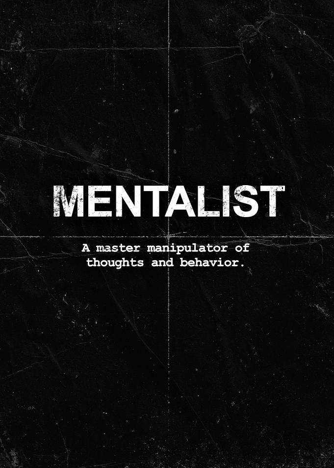Mentalist Text Art Poster