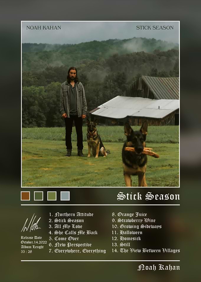 Noah Kahan Stick Season Album Poster