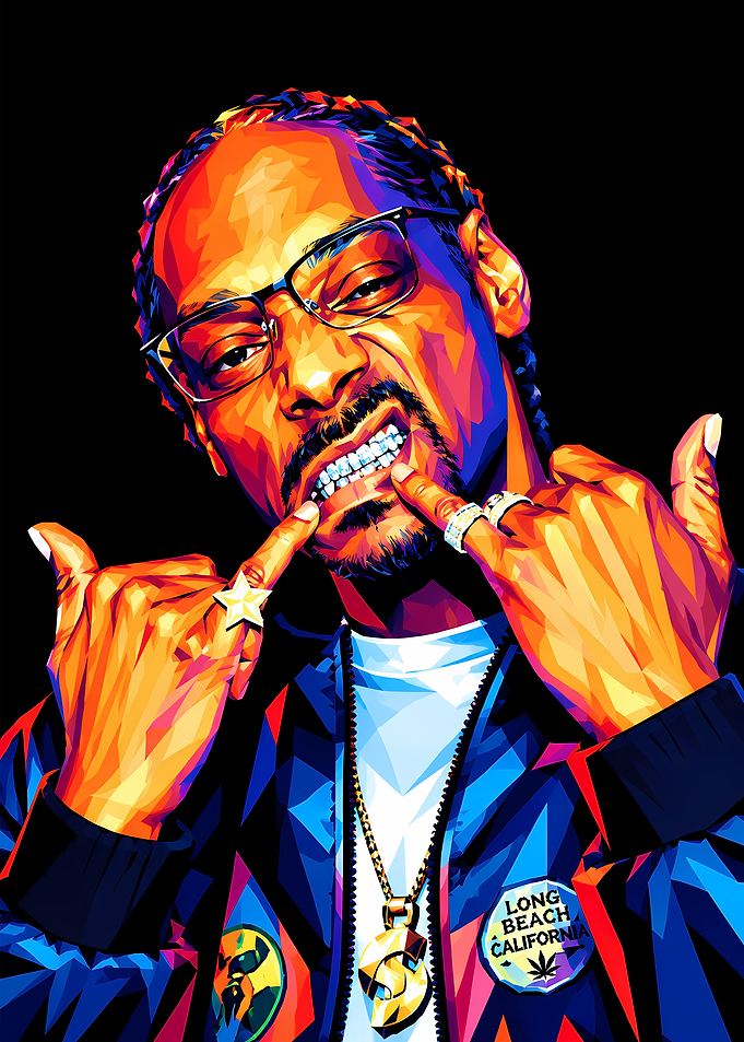 Snoop Dogg Low Poly Pop Art