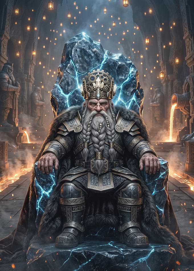 Dwarf King on Crystal Throne