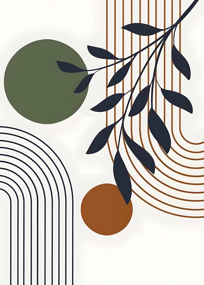 Minimalist Abstract Botanical Wall Art