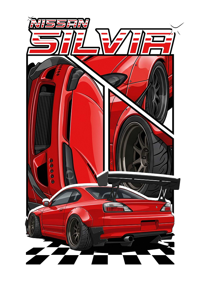 Red Nissan Silvia