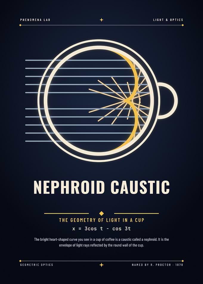 Nephroid Caustic Geometry Poster