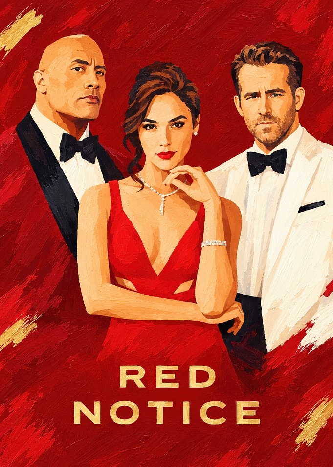 Red Notice Movie Poster Art