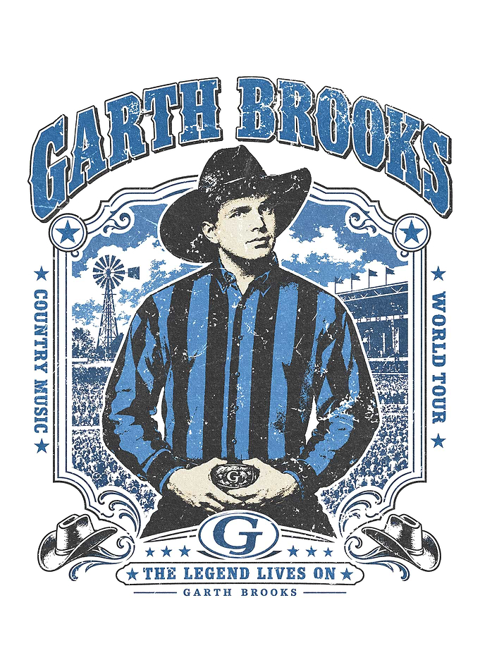 Garth Brooks Vintage Style Graphic