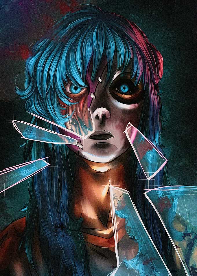 Sally Face Shattered Mirror Portrait