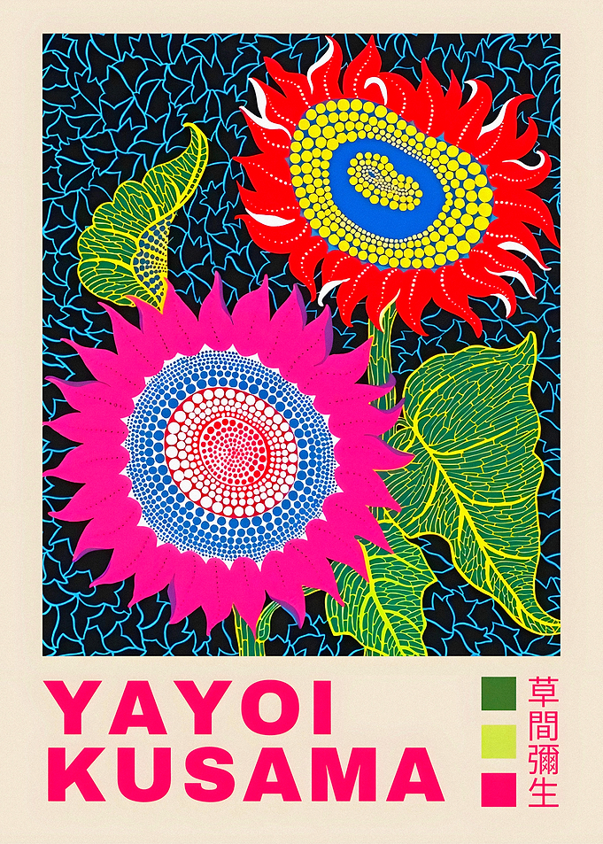 Yayoi Kusama Sunflower Art Print