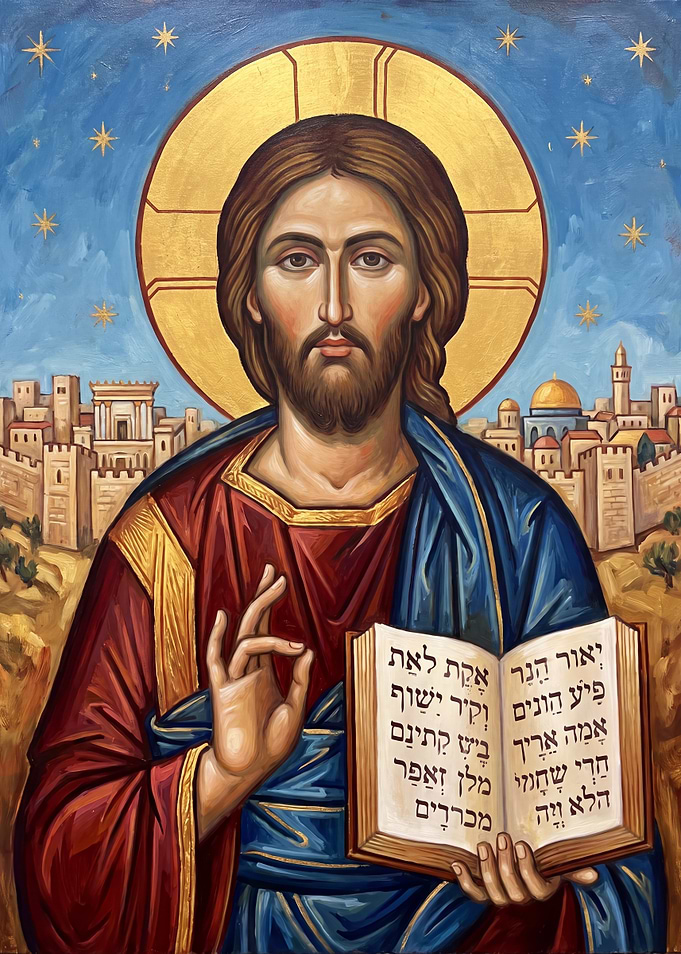 Iconic Painting of Jesus Christ