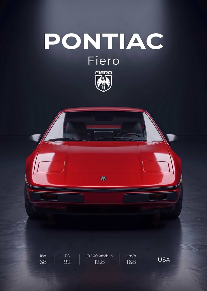 Pontiac Fiero Automotive Poster