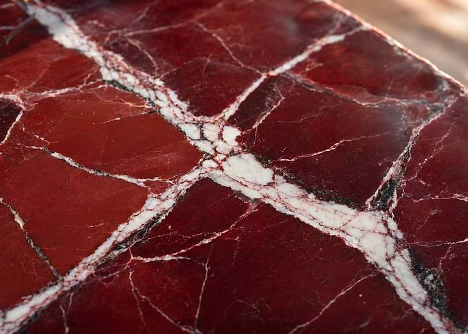 Deep Red Marble Texture Surface
