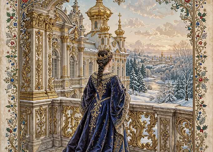 Empress on a Winter Palace Balcony