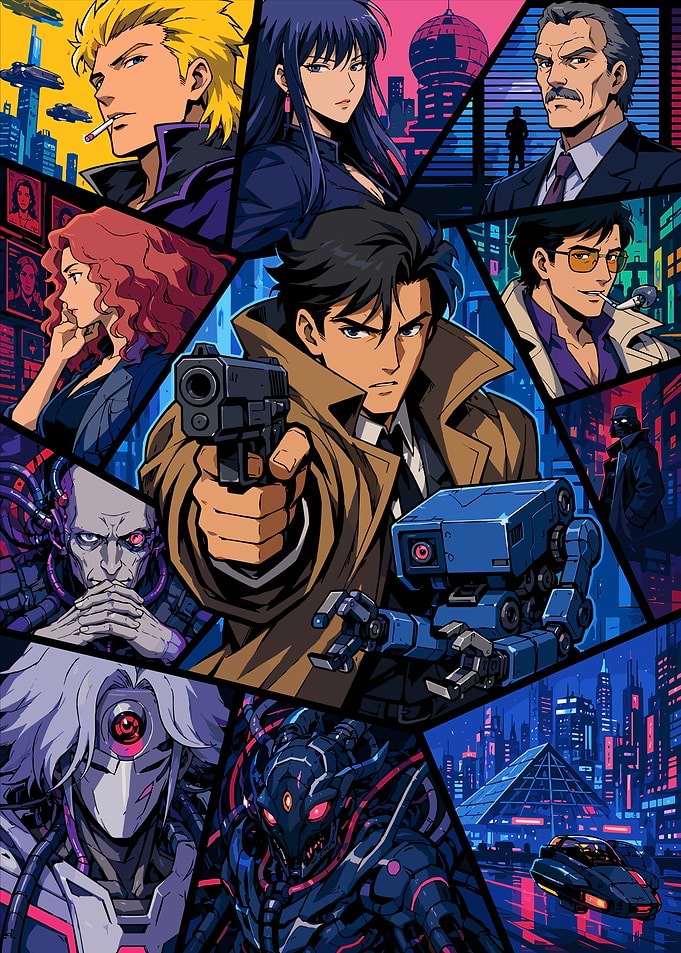 Snatcher CD-ROMantic Character Collage Poster