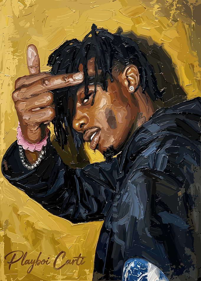 Playboi Carti Painting Portrait