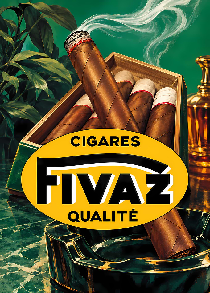 Fivaz Cigars Vintage Style Advertisement