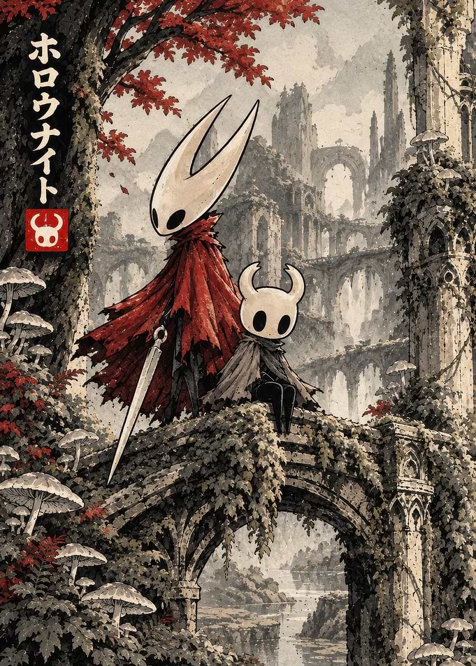 Hollow Knight and Hornet Illustration