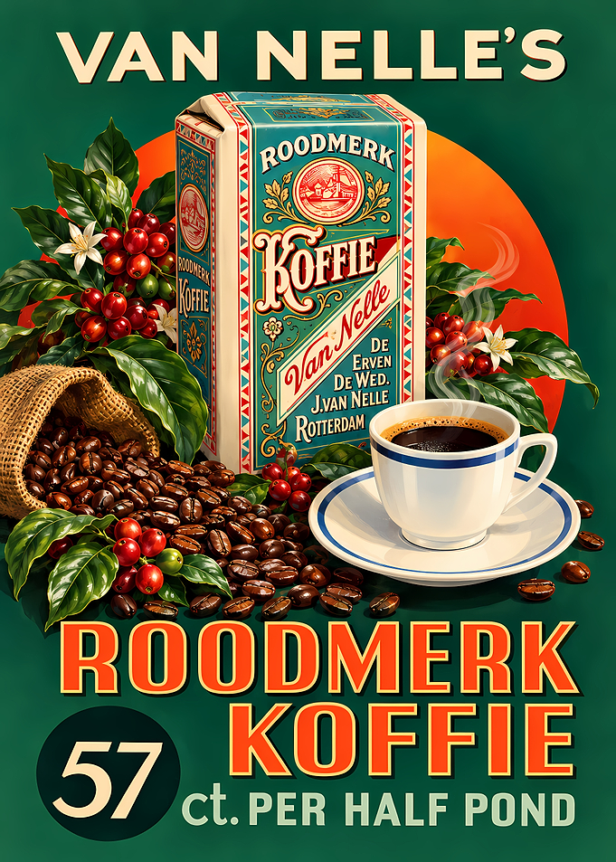Vintage Van Nelle Coffee Advertisement