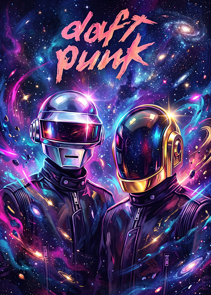 Daft Punk Cosmic Space Poster